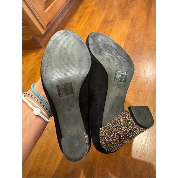 Woman’s J crew glitter heel pumps size 7 festive Christmas - Picture 6 of 8